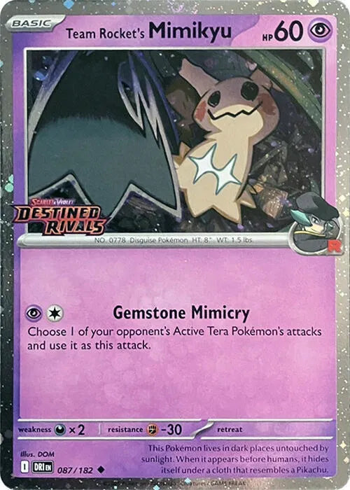 Team Rocket's Mimikyu Español (Prerelease) #087/182