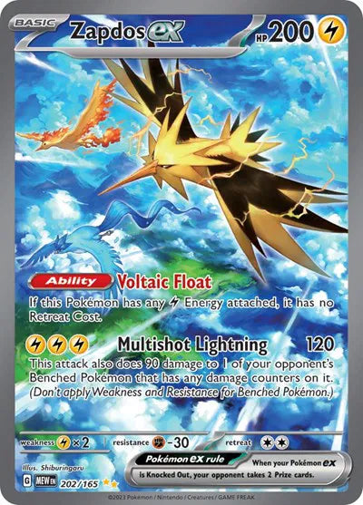 Zapdos ex #202/165