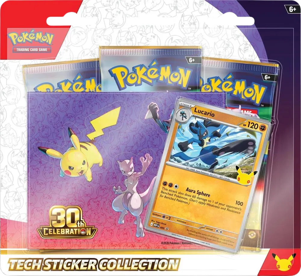 Pokémon TCG: 30th Celebration Tech Sticker Collection – Lucario
